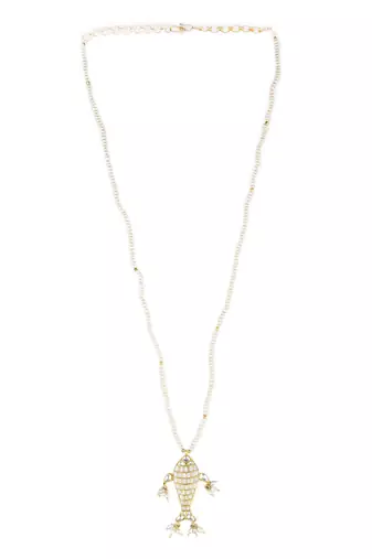 Sangeeta Boochra X Payal Singhal  Tanaz Silver Pendant with Pearl Chain
