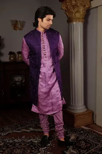 Purple Mitra Bandi Set