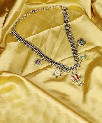 Sangeeta Boochra X Payal Singhal  Pariza Silver Necklace with Kundan Motifs 1