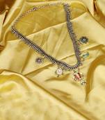 Sangeeta Boochra X Payal Singhal  Pariza Silver Necklace with Kundan Motifs