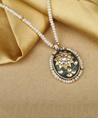 Sangeeta Boochra X Payal Singhal  Sara Silver Pendant with Pearl Chain 1