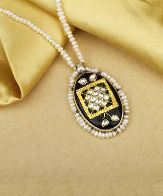 Sangeeta Boochra X Payal Singhal  Nusrat Silver Pendant with Pearl Chain 1