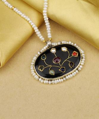 Sangeeta Boochra X Payal Singhal  Seher Silver Pendant with Pearl Chain 1