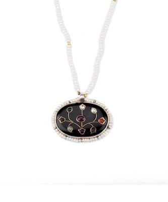 Sangeeta Boochra X Payal Singhal  Seher Silver Pendant with Pearl Chain 3