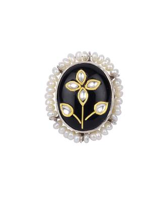 Sangeeta Boochra X Payal Singhal  Maryam Silver Ring with Pearls 2