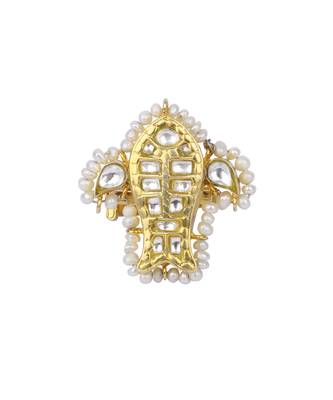 Sangeeta Boochra X Payal Singhal  Zaynab Silver Ring with Kundan Work 2