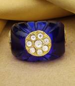 Sangeeta Boochra X Payal Singhal  Yasmin Blue Onyx Stone Ring