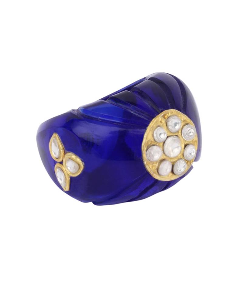 Sangeeta Boochra X Payal Singhal  Yasmin Blue Onyx Stone Ring