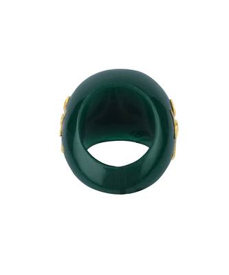 Sangeeta Boochra X Payal Singhal  Shama Green Onyx Stone Ring 4