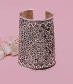 Silver  Giti Floral Cuff Bracelet