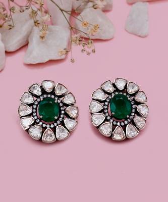 Silver  Mahnaz Earrings 1