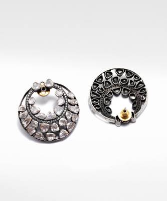 Silver  Margat Moissanite Earring 2