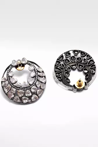 Silver  Margat Moissanite Earring
