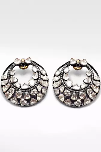 Silver  Margat Moissanite Earring