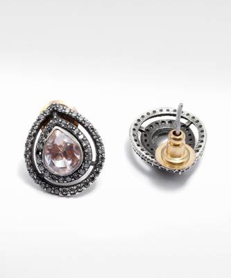 Silver  Mehru Drop Stud Earrings 3