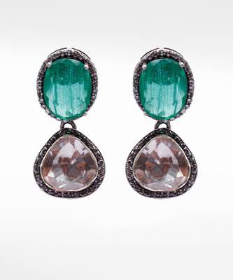 Silver  Naadiya Moissanite Earrings 3