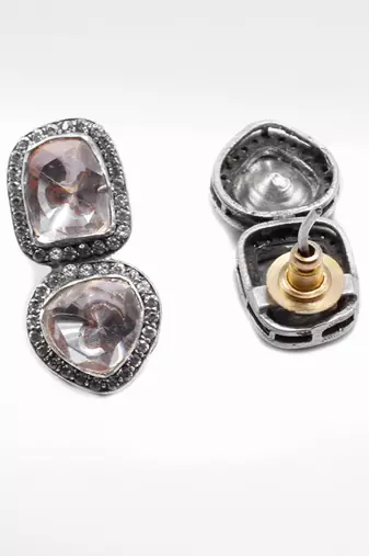 Silver  Nahal Moissanite Earrings