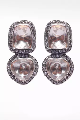 Silver  Nahal Moissanite Earrings