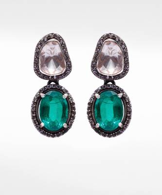 Silver  Rukhsar Earrings 3
