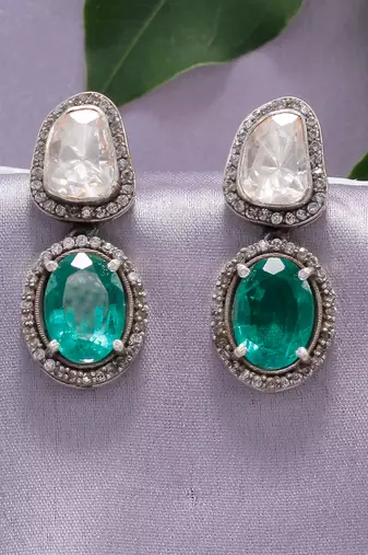Silver  Rukhsar Earrings