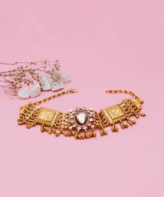 Golden  Yegane Moissanite Choker 1