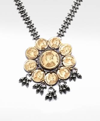 Silver  Aafreen Coin Necklace 3
