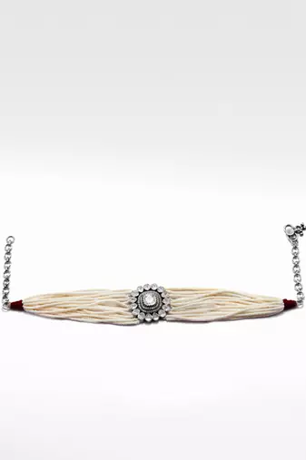 Silver  Arzu Pearl Choker