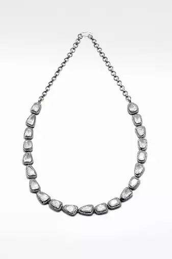 Silver  Moissanite Cyra Necklace