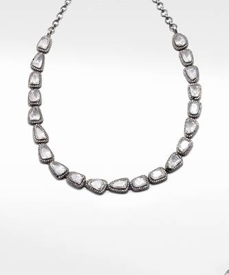 Silver  Moissanite Cyra Necklace 3