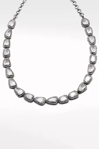 Silver  Moissanite Cyra Necklace