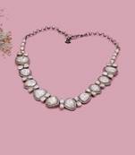 Silver  Moissanite Bolour Necklace