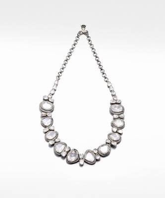 Silver  Moissanite Bolour Necklace 2