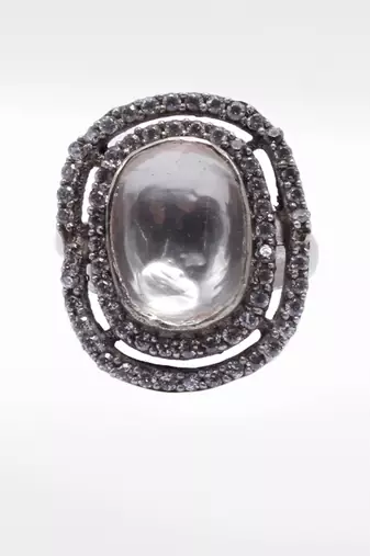 Silver  Parvana Adjustable Ring