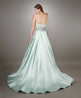 Grey Green Structured Gown 4