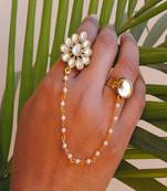 The Dynamic Duo White Round Ring