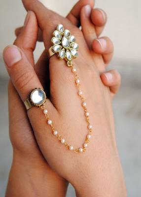 The Dynamic Duo White Round Ring 2