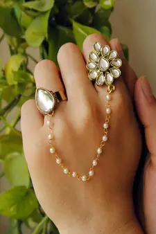 The Dynamic Duo White Pear Ring
