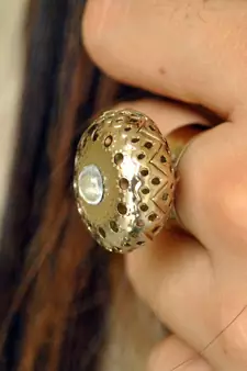 Oxidized Dome Ring
