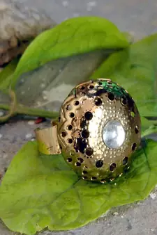 Oxidized Dome Ring