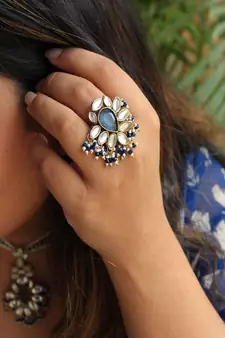 Kundan Adorned Ring