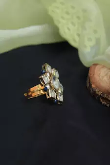 Kundan Blossom Ring