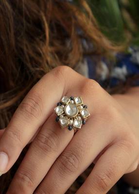 Kundan Blossom Ring 4