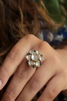 Kundan Blossom Ring