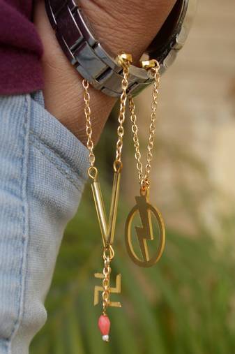 Swastik And Lightening Set Of 2 Watch Charms