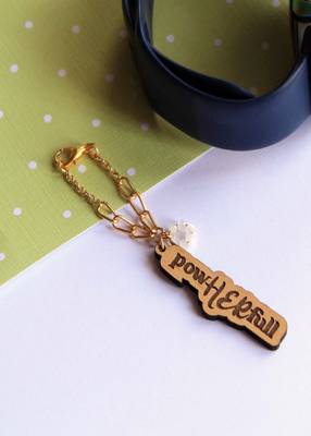 PowHerFull Wooden Engraved Watch Charm 3
