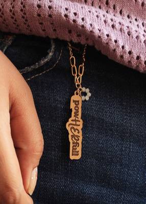 PowHerFull Wooden Engraved Watch Charm 4