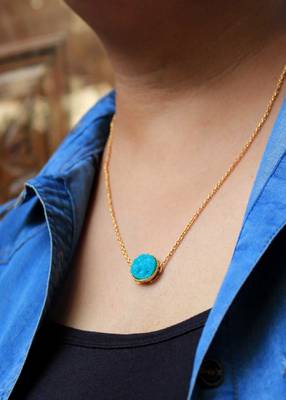 Druzy Stone Necklace 1