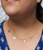 Glass Beads With Coins Necklace