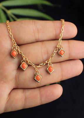 Colored Enameled Kundan Necklace 3