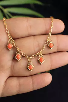Colored Enameled Kundan Necklace
